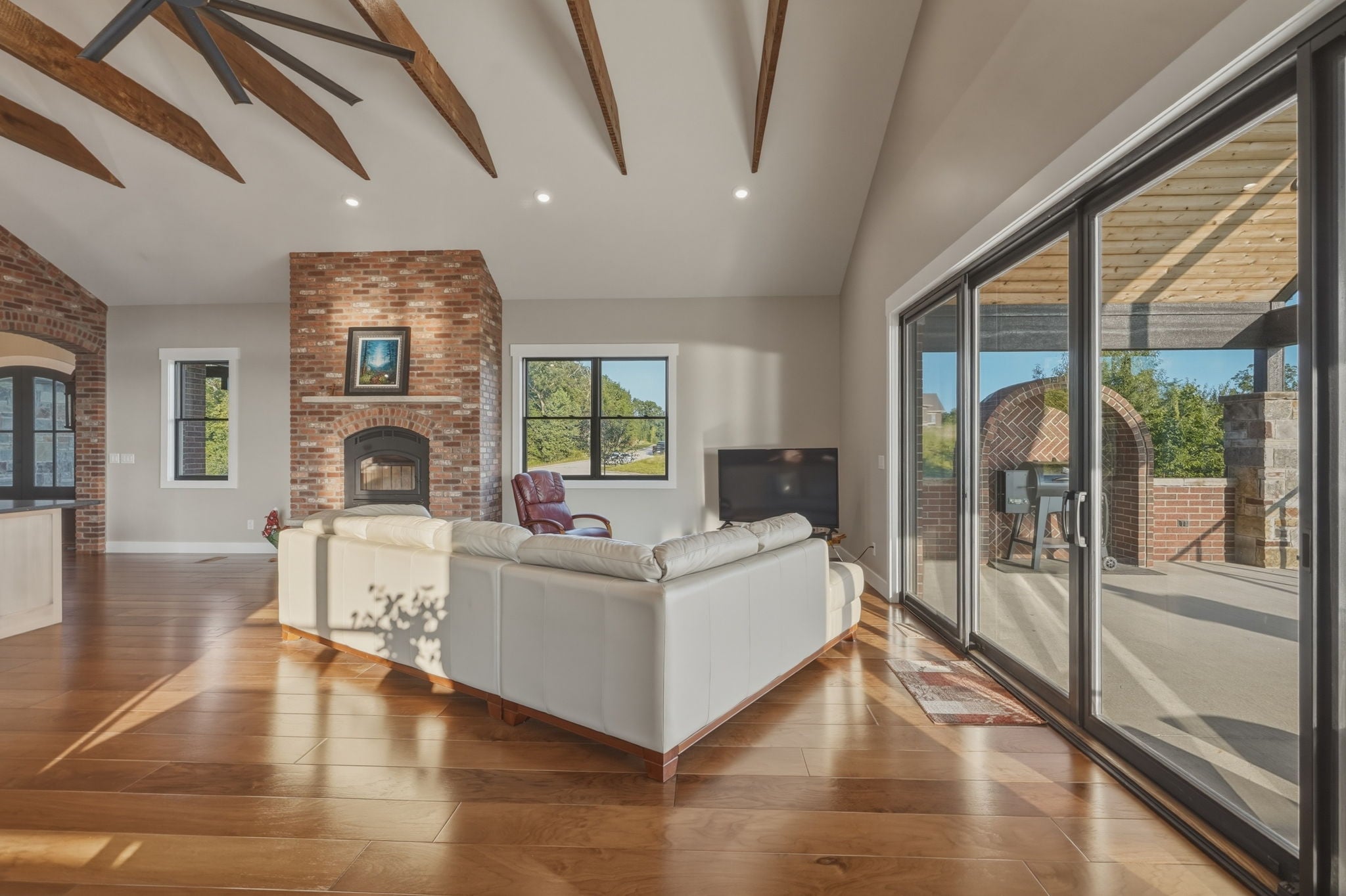 Living room fireplace