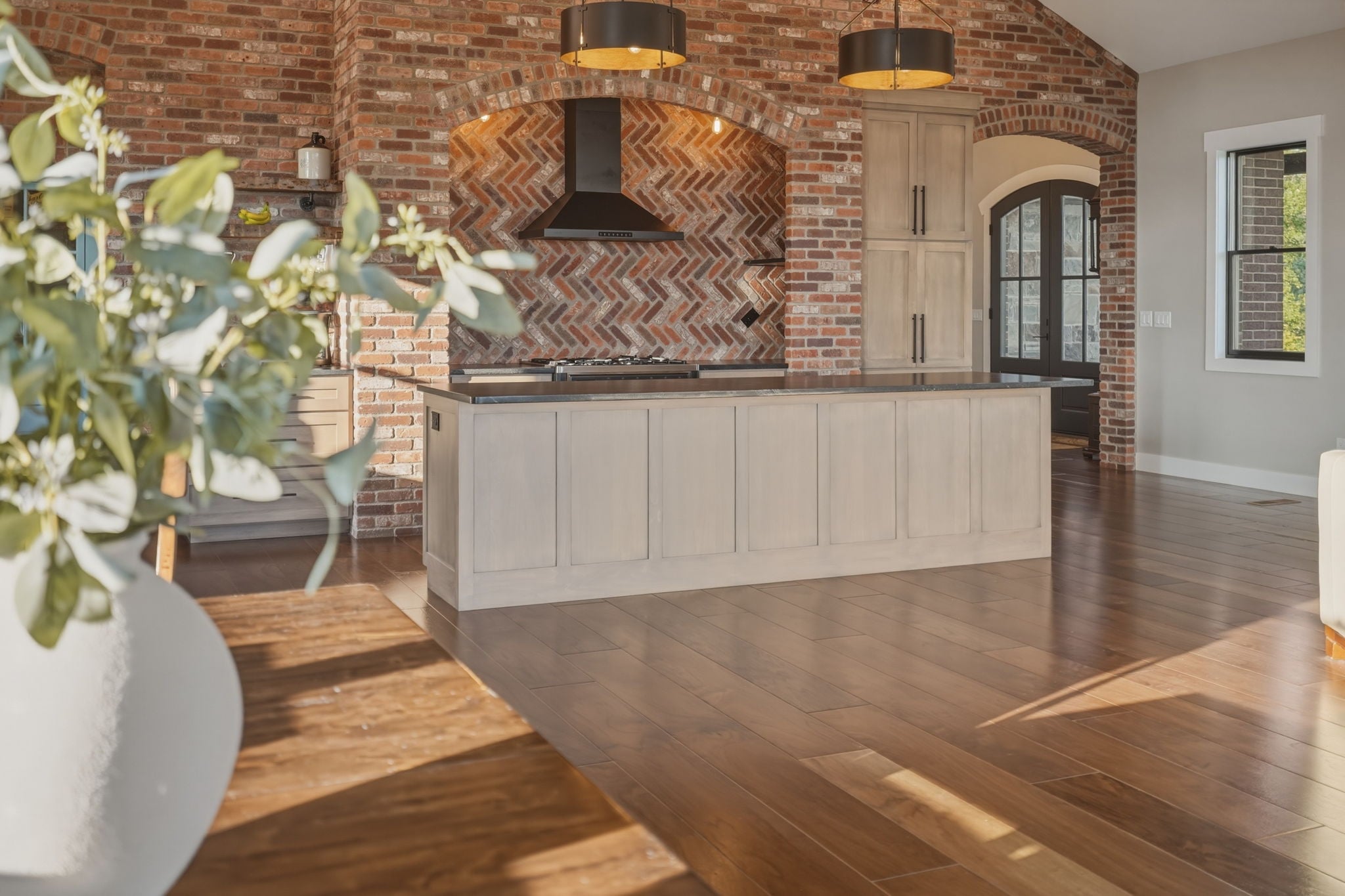Open-concept living and kitchen
